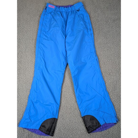 Columbia Women's Blue Ski Snowboard Pants Lined Full Zip Up Sides Winter Size L - Picture 1 of 16